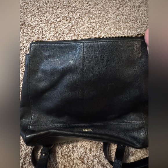 Fossil Handbags - Fossil Black Leather Backpack